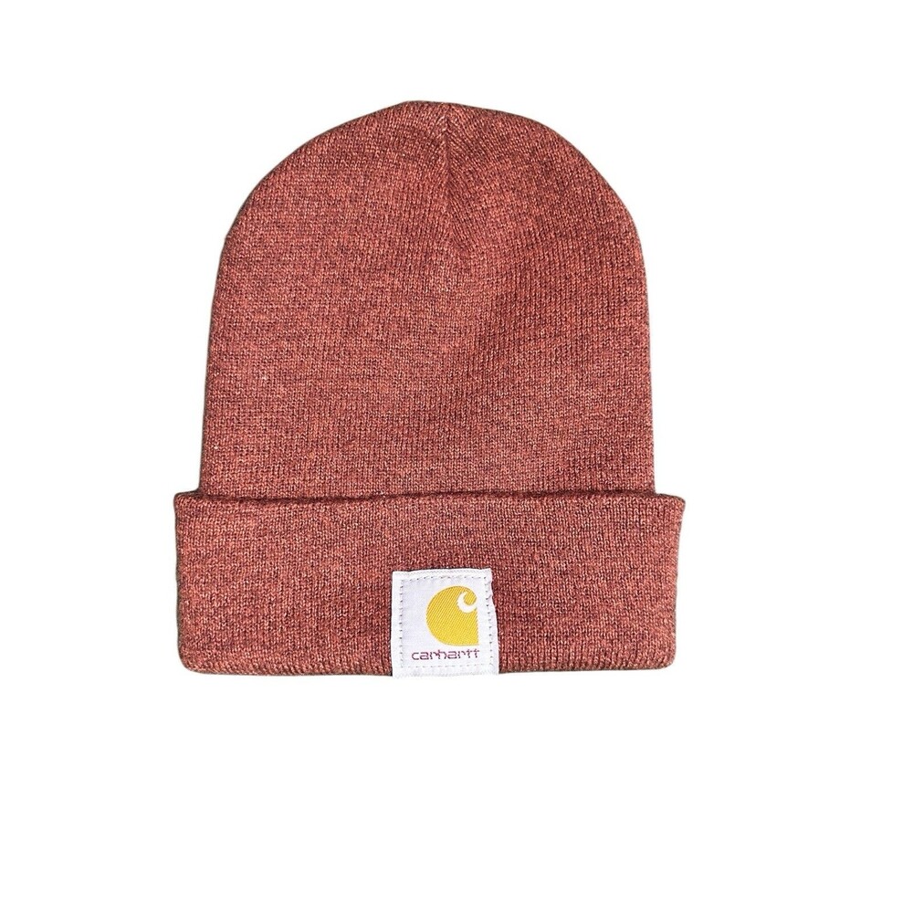 Carhartt A18 Knit Cuffed Beanie Hat Brown Rust Terracotta Clay Unisex USA